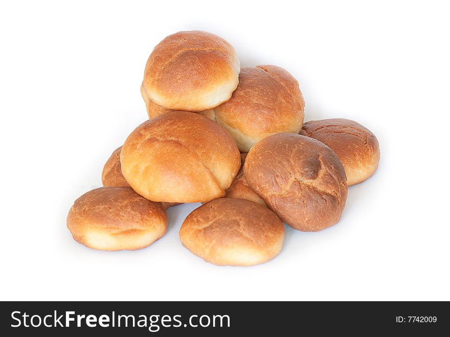 Fresh small bread on a light background. Fresh small bread on a light background