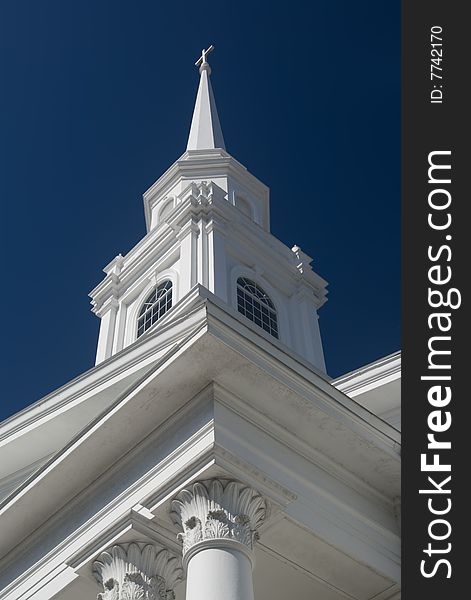 Church spire in downtown Sarasota. Church spire in downtown Sarasota