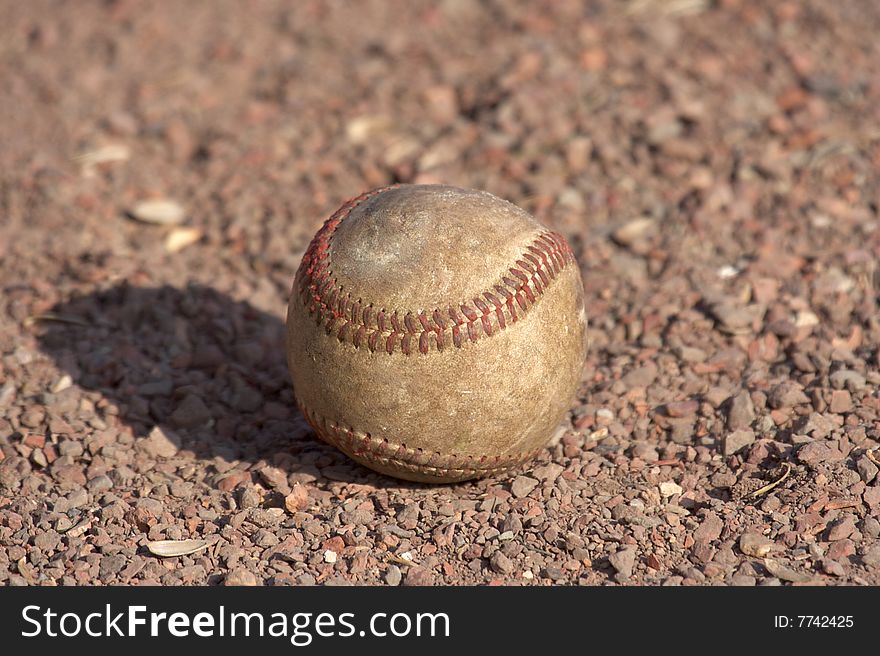 View of the Baseball on the field