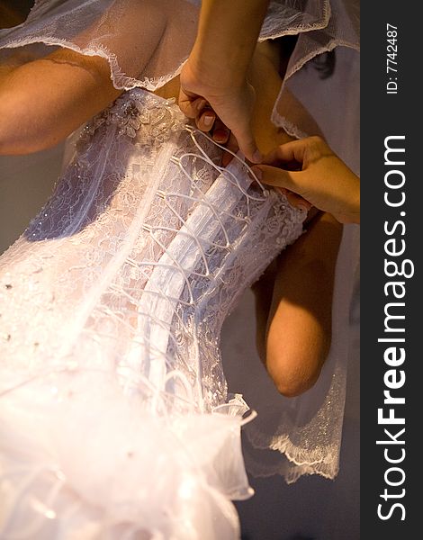 Back of the wedding dress