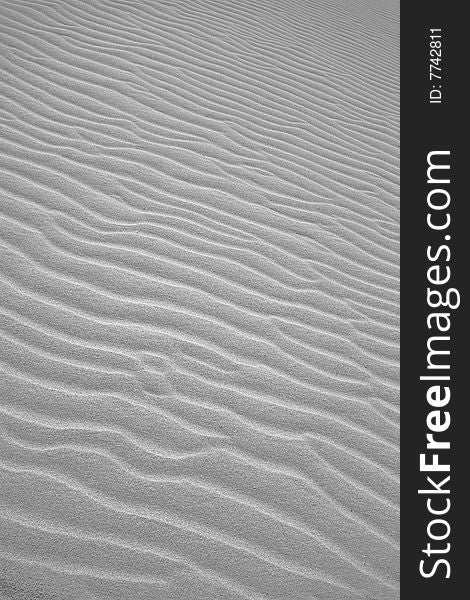 Desert dunes in black and white