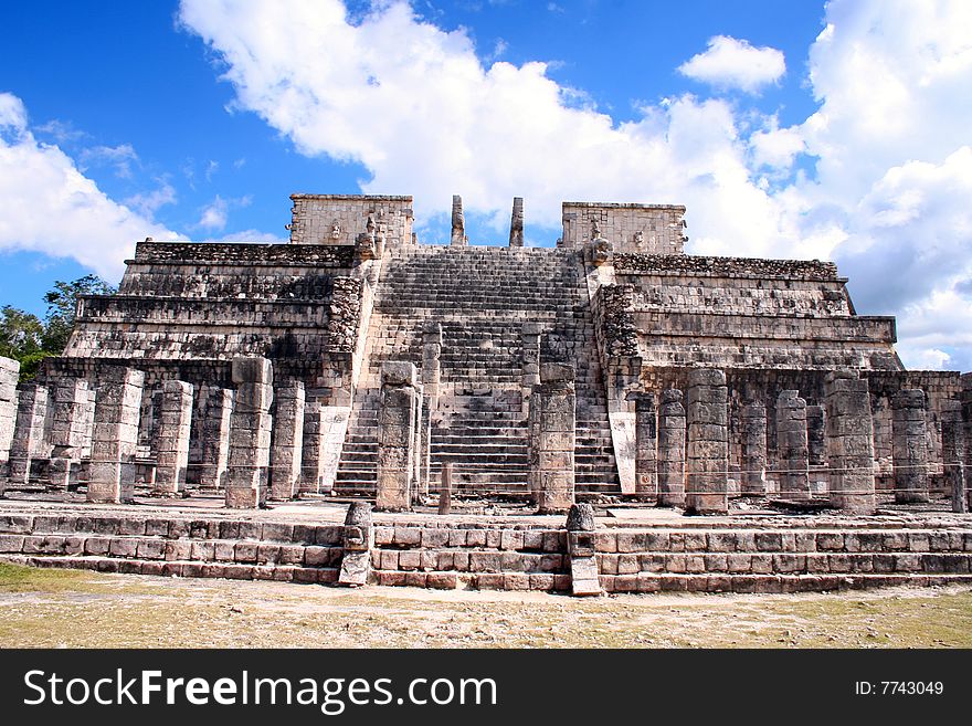 Ancient ruins of chichen itza in Mexico
