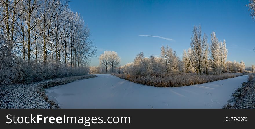 Panorama of a winter landscape. Panorama of a winter landscape