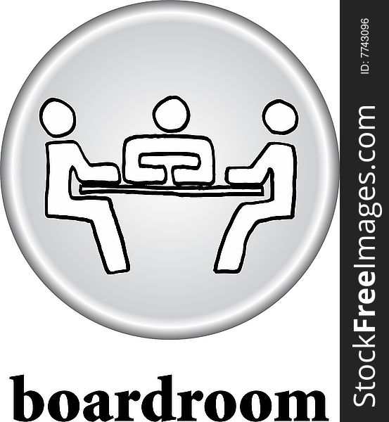 Boardroom sign on white background. vector image