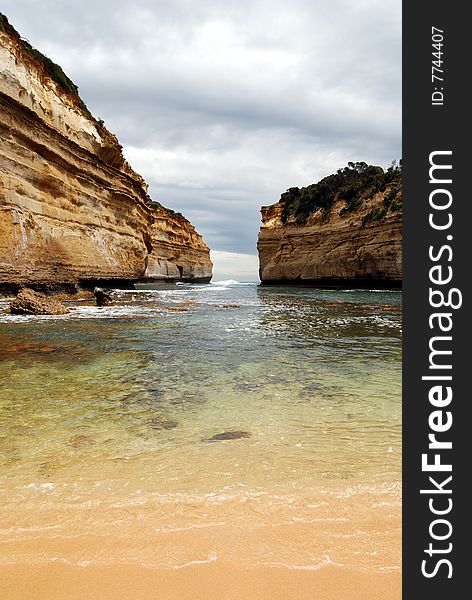 Loch Ard Gorge is named after a ship that was wrecked off this coastline in 1878. This beach and gorge is one of the highlights of Australia's Great Ocean Road (also known as the Shipwreck Coast). Loch Ard Gorge is named after a ship that was wrecked off this coastline in 1878. This beach and gorge is one of the highlights of Australia's Great Ocean Road (also known as the Shipwreck Coast).