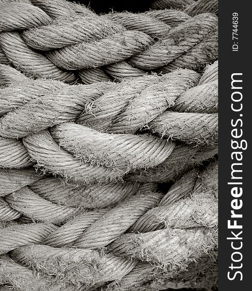 Black & white full frame rope