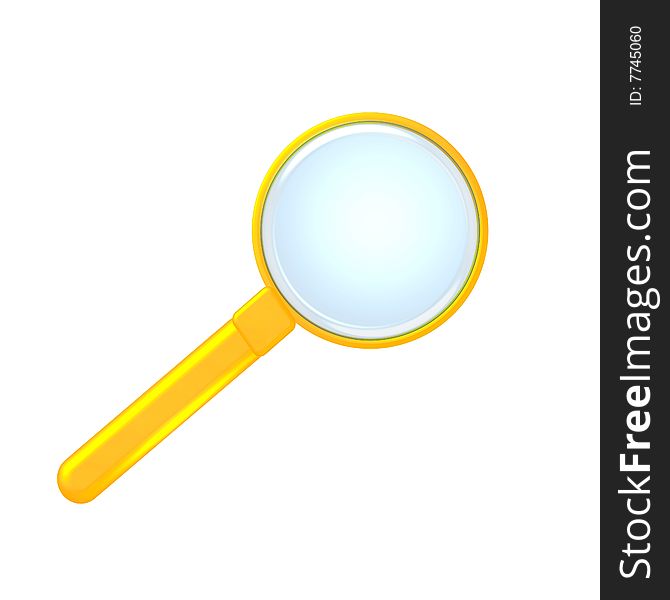 Magnifying glass - computer generated image