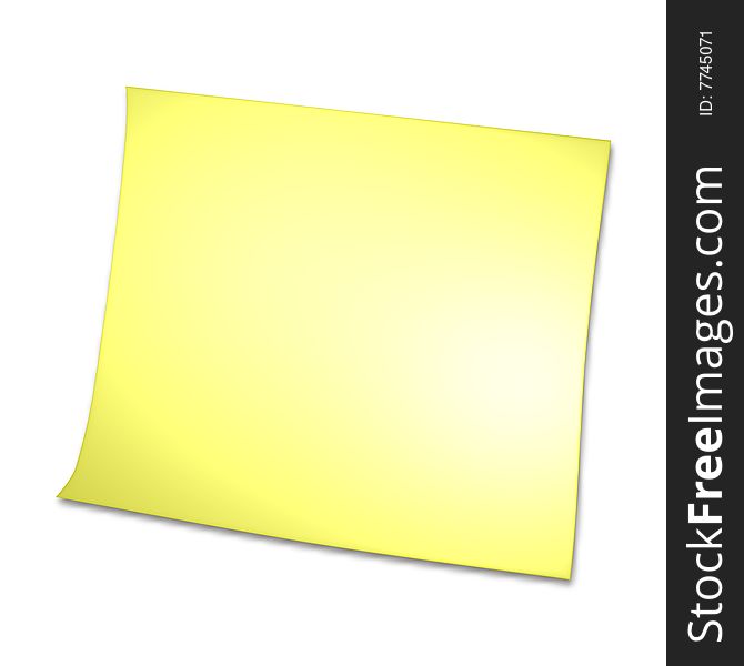 Yellow card - a computer generated image