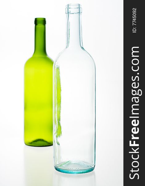 Bottle of wine on white background. Bottle of wine on white background