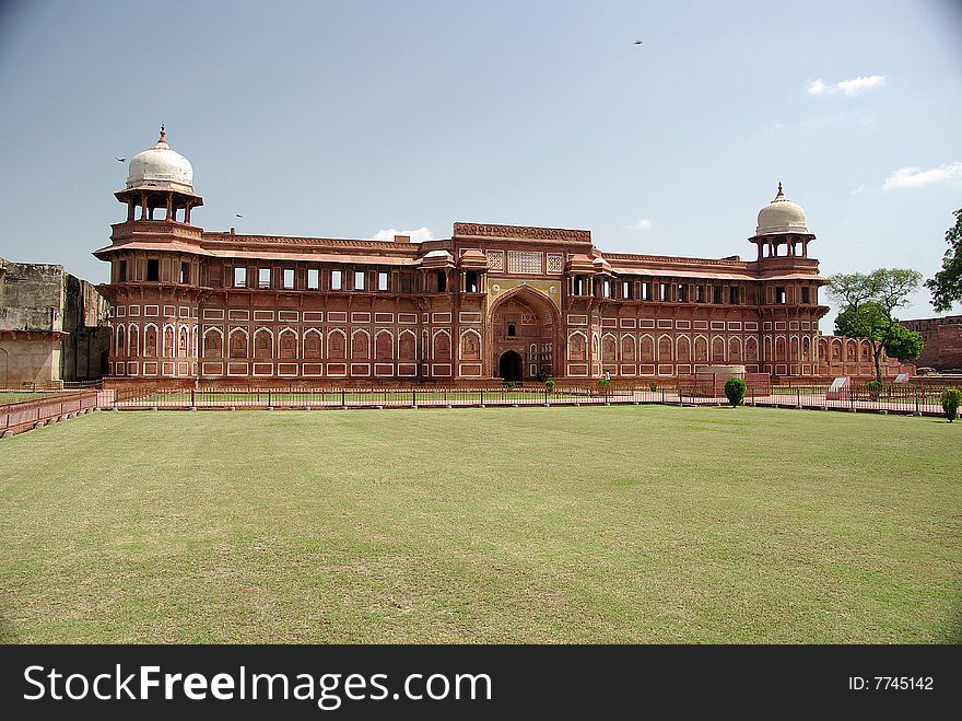 The fort of Agra, in India. The fort of Agra, in India