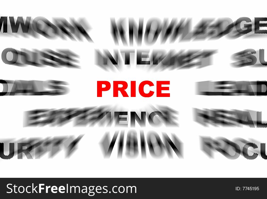 Blurred text - price - a computer generated image