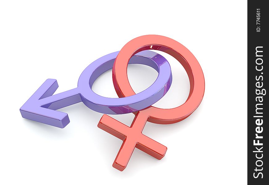 Male And Female Signs (with Clipping Path)