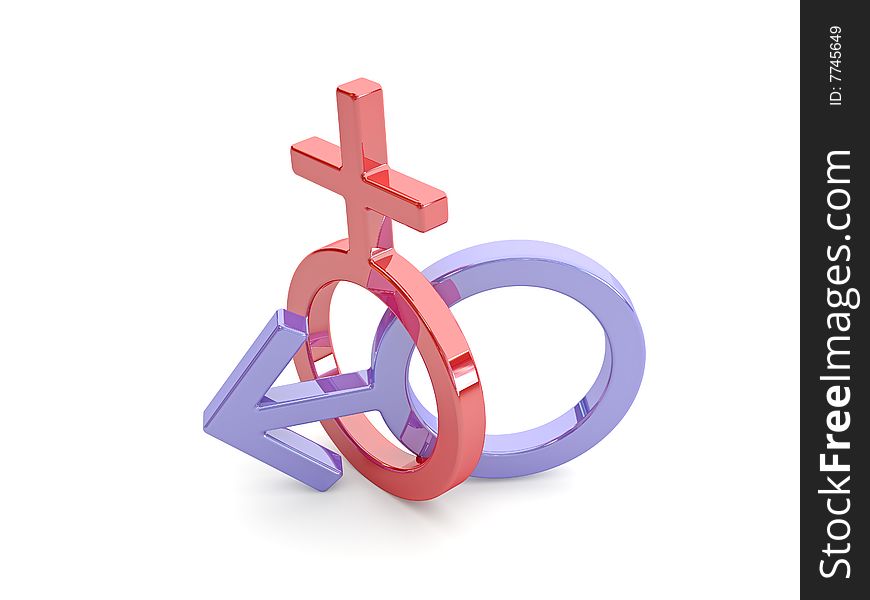 Male And Female Signs (with Clipping Path)