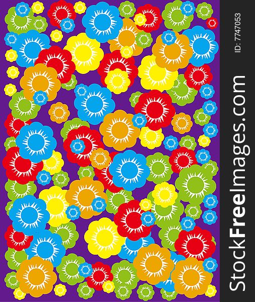 A lot of flower put together and make it as a flower background.