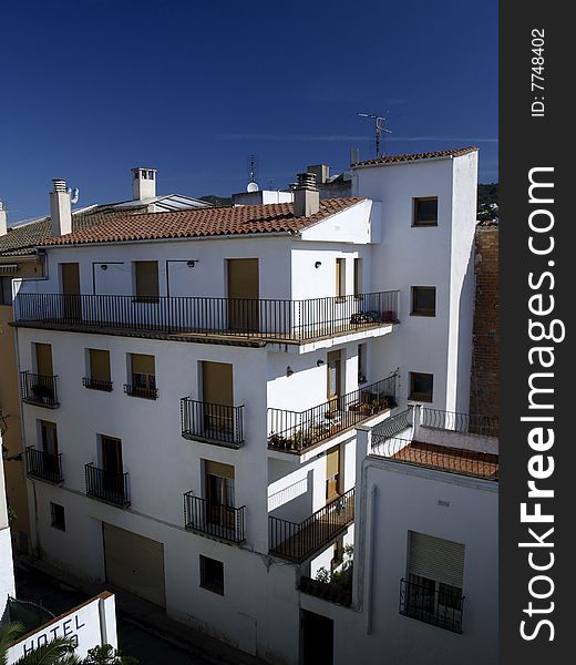 White building against blie sky