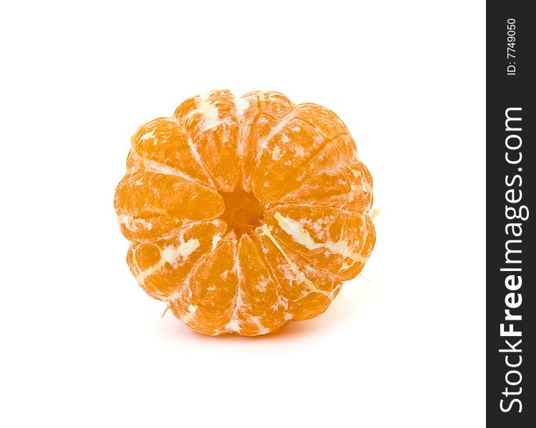 Sweet ripe tangerine on white background. Sweet ripe tangerine on white background