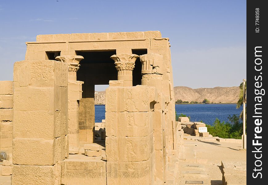 Little temple on Philae Island. Egypt series. Little temple on Philae Island. Egypt series