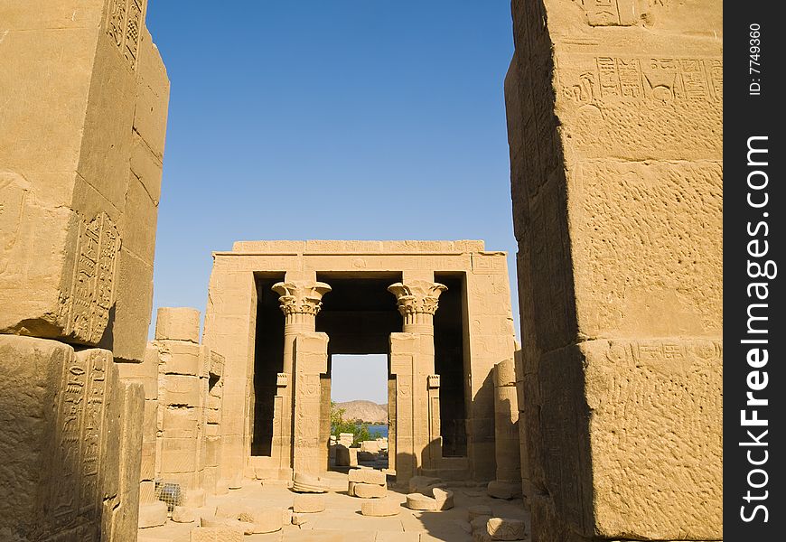 Little temple on Philae Island. Egypt series. Little temple on Philae Island. Egypt series