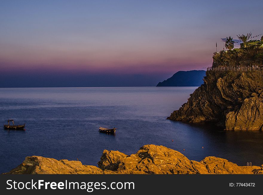 Sunset in Manarola - Cinque Terre, Italy. Sunset in Manarola - Cinque Terre, Italy