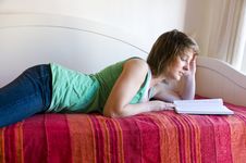 Girl Reading A Book Royalty Free Stock Image Girl Reading A Book Royalty Free Stock Image