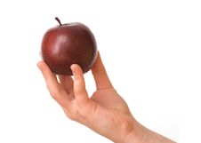 Girl S Hand With Apple Royalty Free Stock Photos Girl S Hand With Apple Royalty Free Stock Photos