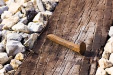 Railroad Spike Royalty Free Stock Photo Railroad Spike Royalty Free Stock Photo