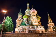 Saint Basil S Cathedral At Night Stock Photo Saint Basil S Cathedral At Night Stock Photo
