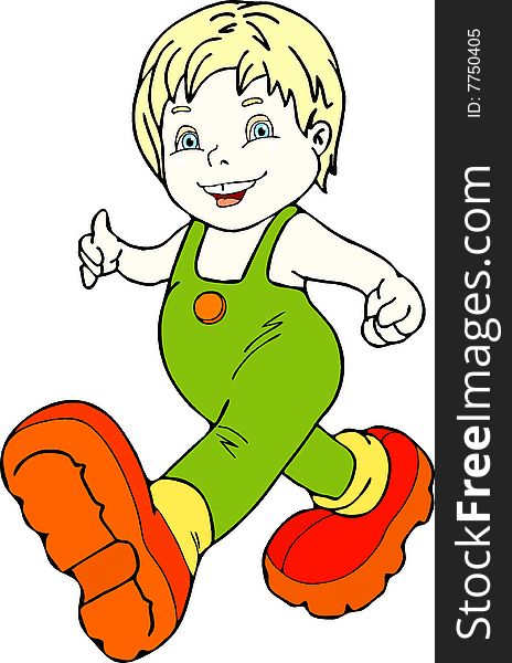 Boy cartoon for your design