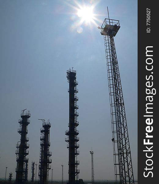 Chemical industry with blue sky