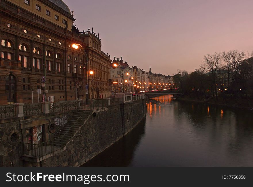 Prague by night, Czech Republic. Prague by night, Czech Republic