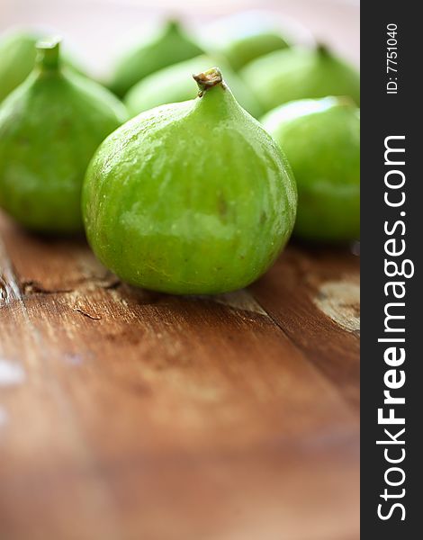 Fresh figs fruit on table