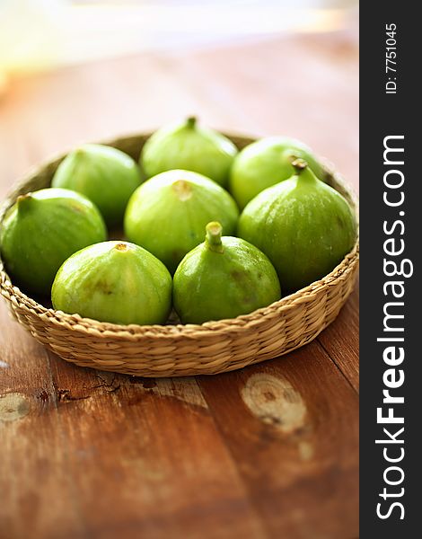 Fresh figs fruit on table