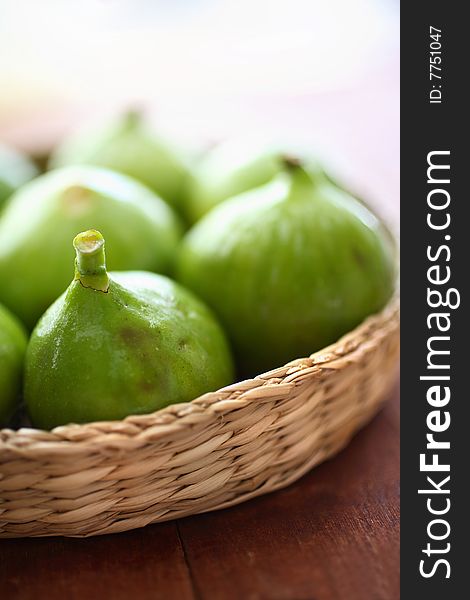 Fresh figs fruit on table