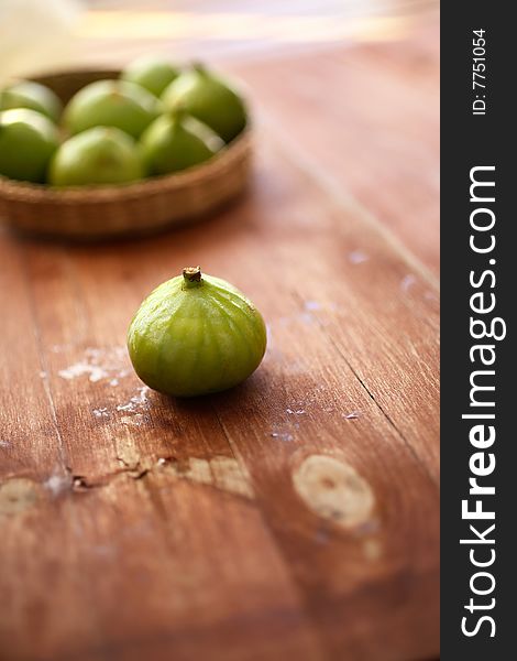 Fresh figs fruit on table