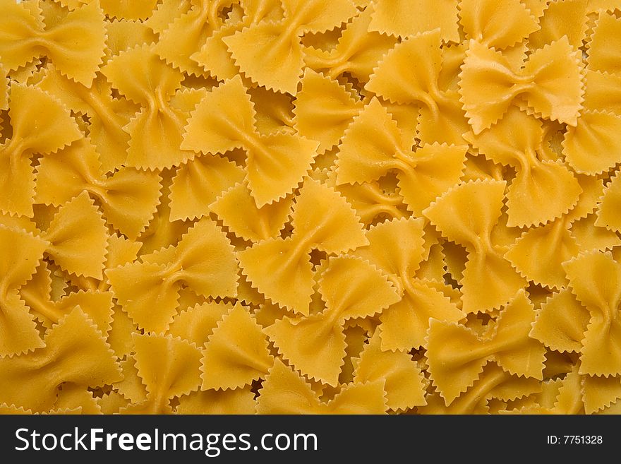 Close up of the Farfalle Pasta Uncooked. Close up of the Farfalle Pasta Uncooked