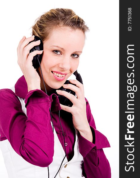 Commercial Girl With Headphones