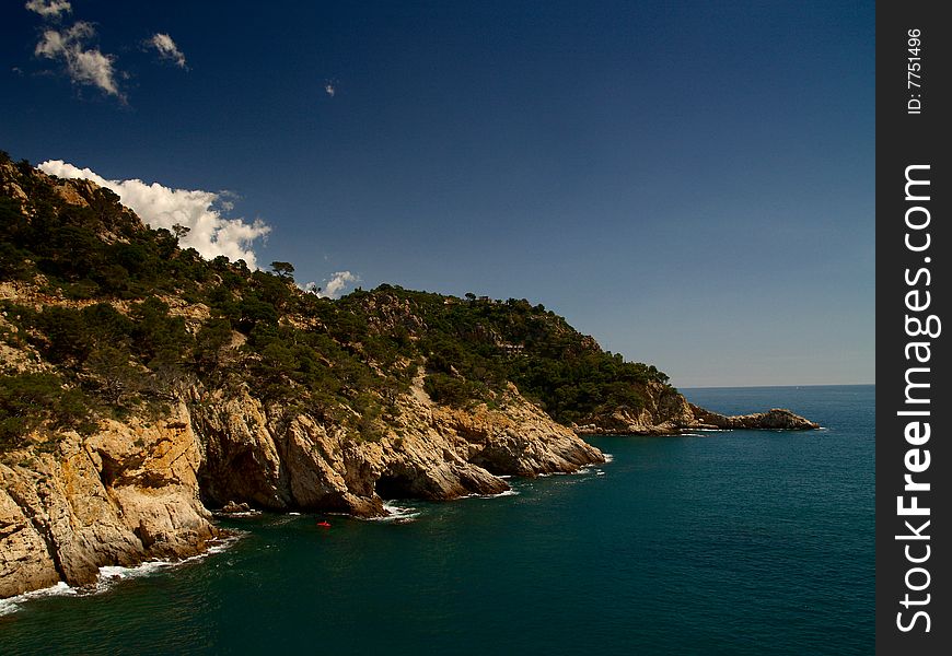 Beautiful sea shore in spain