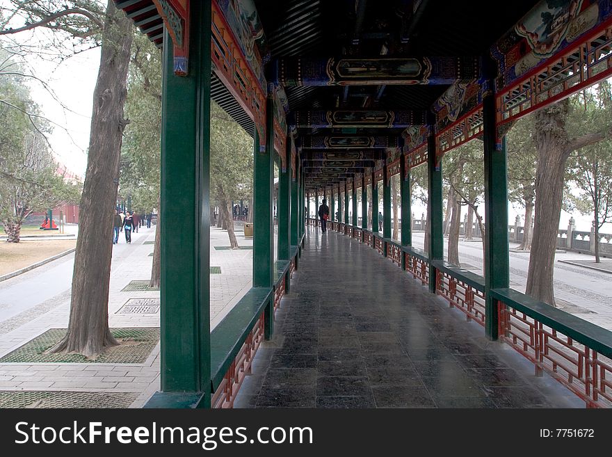 The Long Corridor in Peking.