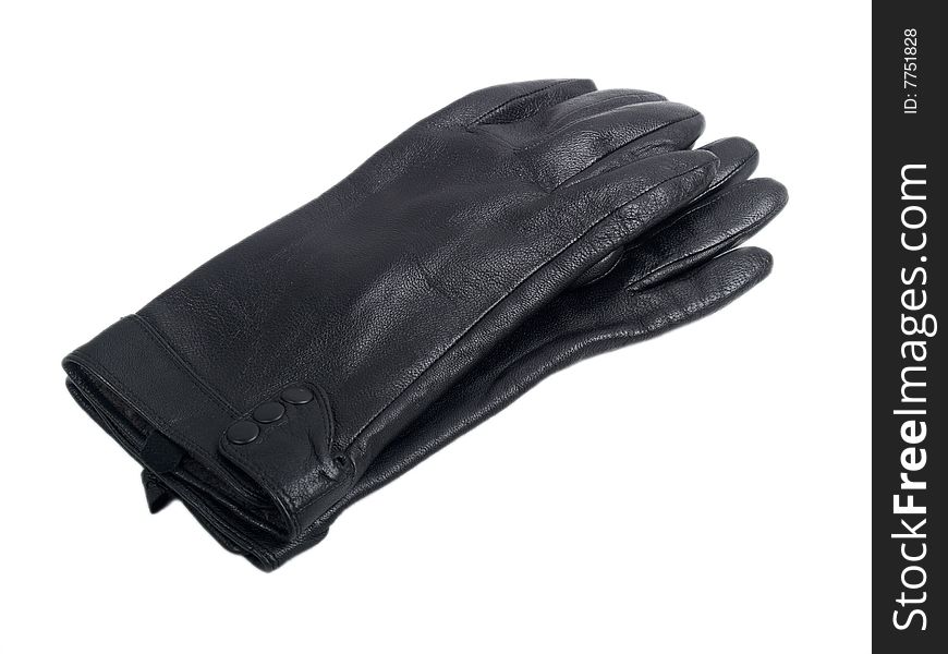 Leather Glove on isolated background