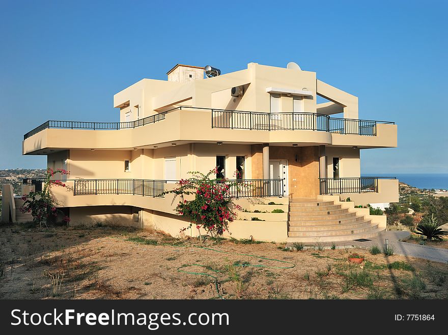 Modern cottage on Rhodes (Greece)
