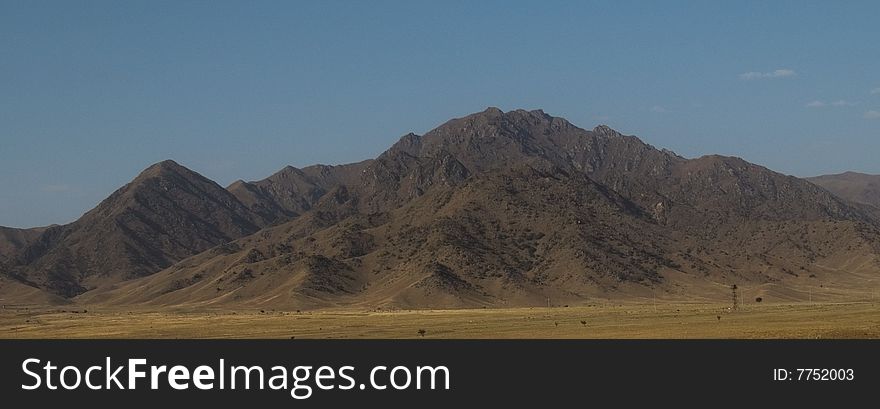 Mountains in the desert, sky