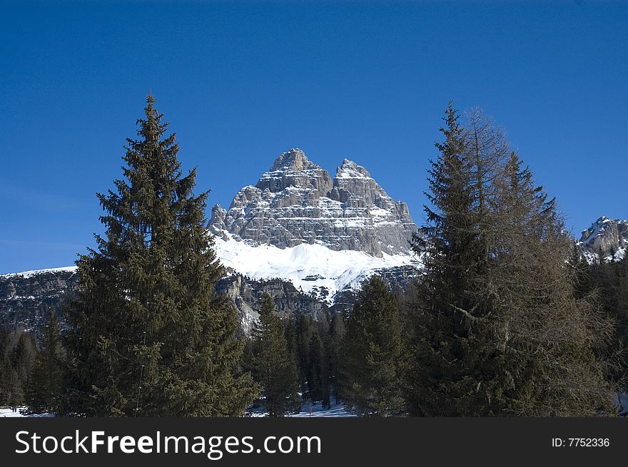 A view of mountain in northern italy