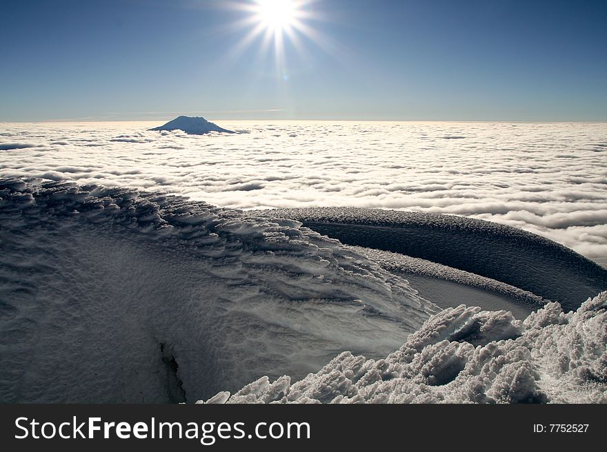 Great view from the summit of cotopaxi, ecuador. Great view from the summit of cotopaxi, ecuador