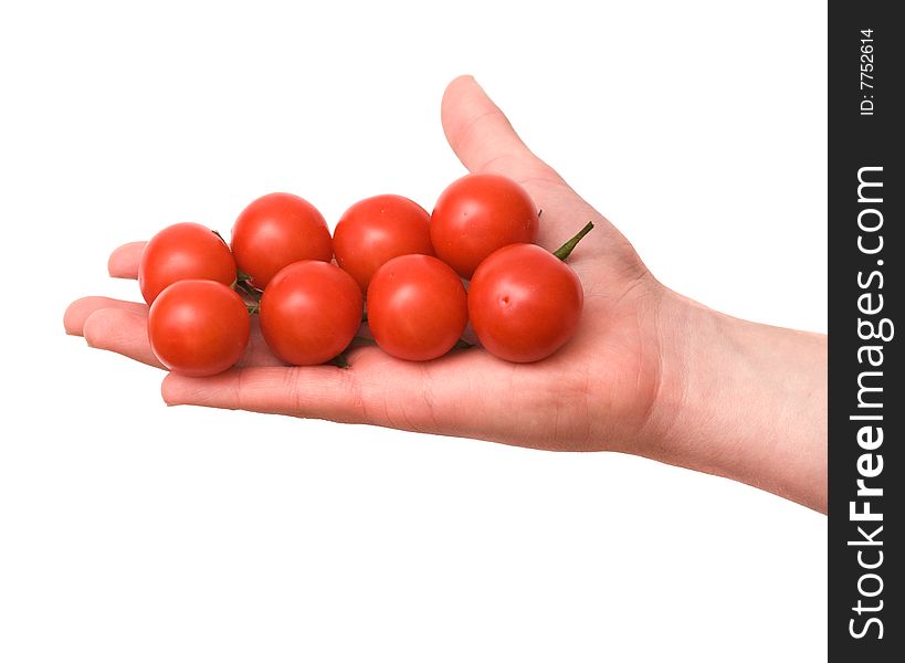 Hand With Cherry Tomatoes