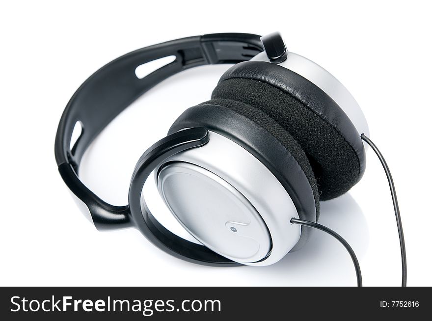 Modern headphones isolated on white background. Modern headphones isolated on white background