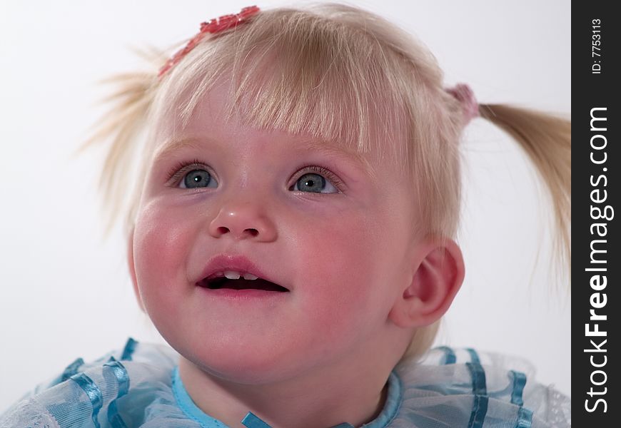 Blond girl smile