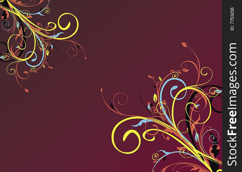Colorful floral background.
vector illustration