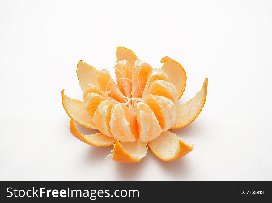 Nectarine on the neutral background