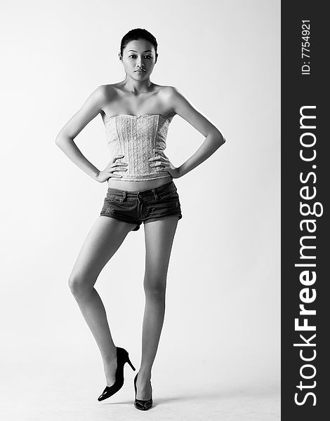 Stylish asian young woman tall and slim. Stylish asian young woman tall and slim