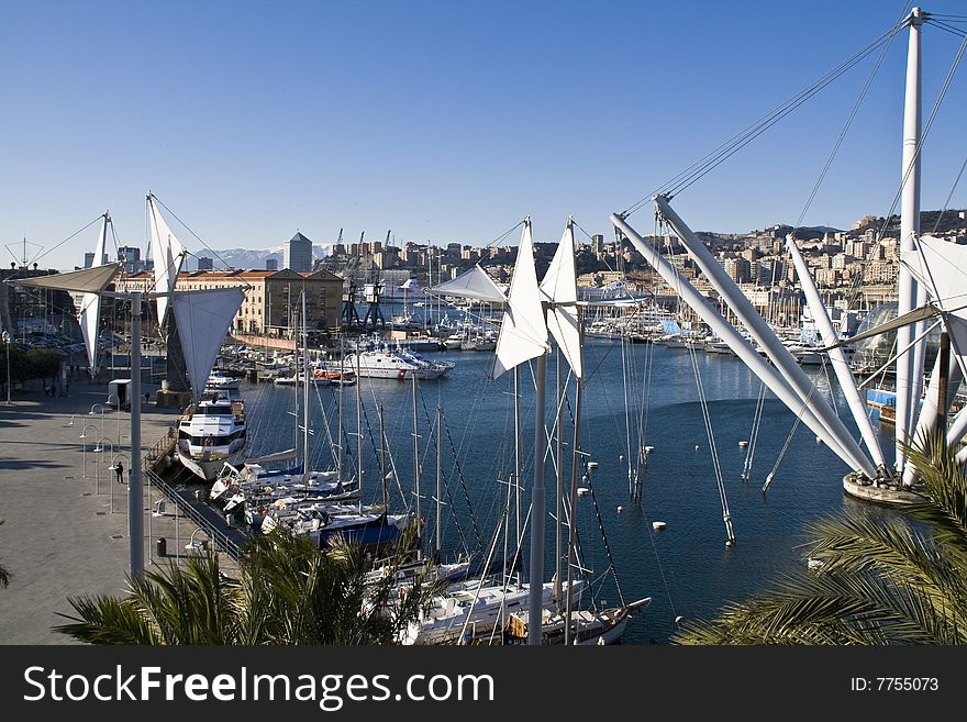 Old port genoa italy europe